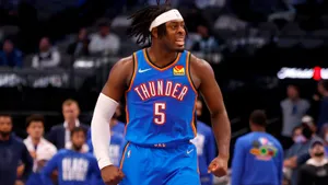 Nba League Thunder Luguentz Dort Wallpaper