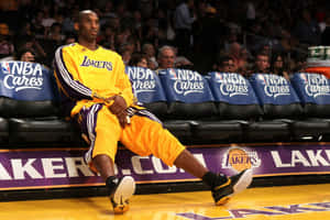 Nba Legend, Kobe Bryant, In Action. Wallpaper