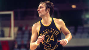 Nba Legend Rick Barry In Golden State Warriors Jersey Wallpaper