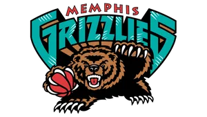 Nba Memphis Grizzlies Logo With Bear Wallpaper