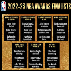 Nba Most Valuable Player Holding His Trophy Wallpaper