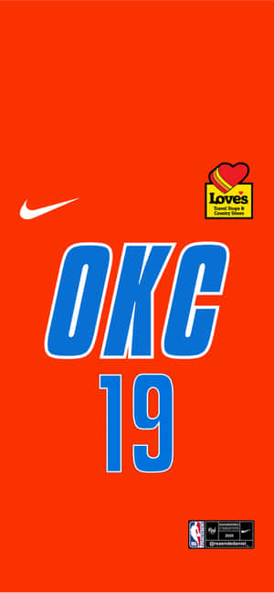 Nba Oklahoma City Thunders Jersey No. 19 Wallpaper