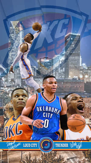 Nba Player Of Oklahoma City Thunders Russell Westbrook Wallpaper