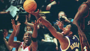 Nba Players Kobe Bryant And Michael Jordan All-star Vintage Wallpaper