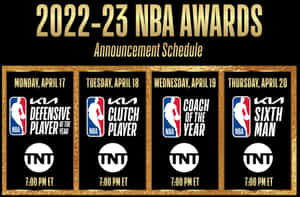 Nba Star Holding Up Mvp Award At Nba Awards Ceremony Wallpaper