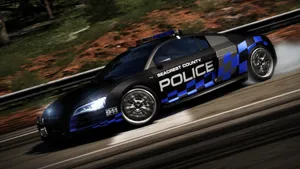 Need For Speed Black Audi Police Car Wallpaper