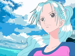 Nefertari Vivi Enjoying A Day At The Sea Wallpaper