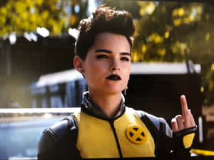 Negasonic Teenage Warhead In Action Wallpaper