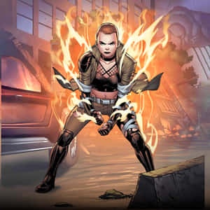 Negasonic Teenage Warhead In Action Wallpaper