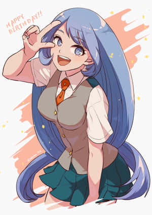 Nejire Hado, A Powerful Hero In My Hero Academia Wallpaper