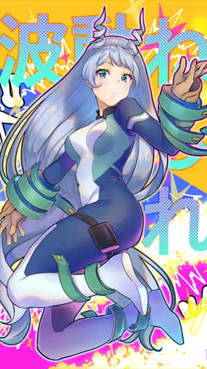 Nejire Hado Blasts Through Her Opponents Wallpaper