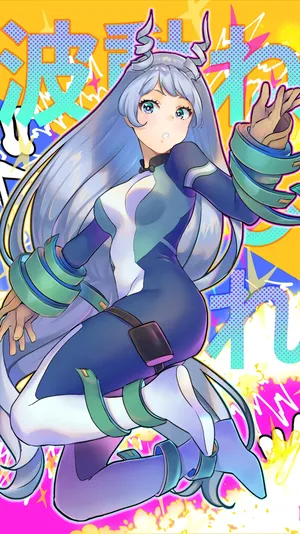 Nejire Hado Blasts Through Her Opponents Wallpaper