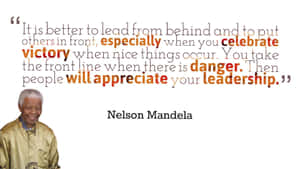 Nelson Mandela Leadership Quote Wallpaper