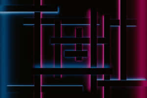 Neon Abstract Labyrinth Wallpaper