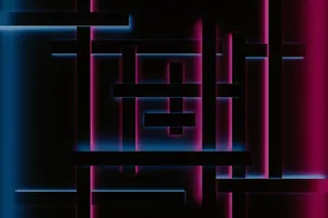 Neon Abstract Labyrinth Wallpaper