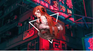 Neon Anime Girl Persona 5 Wallpaper