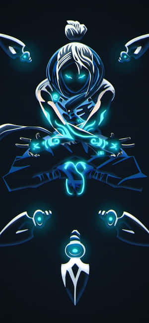 Neon Anime Jett Valorant Wallpaper