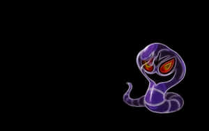 Neon Arbok On Black Background Wallpaper