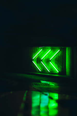 Neon Arrow Signage Wall Wallpaper