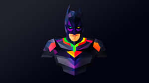 Neon Batman Aesthetic Digital Art Wallpaper