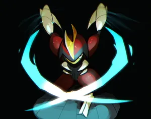 Neon Blue Aesthetic Bisharp Attack Wallpaper