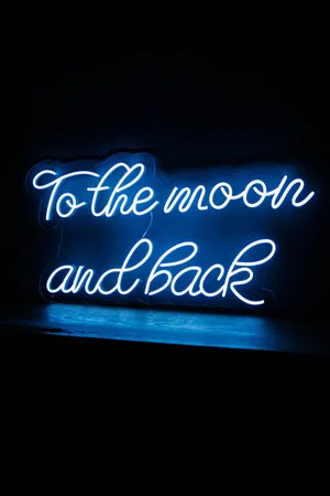 Neon Blue Aesthetic Quote Sign Wallpaper