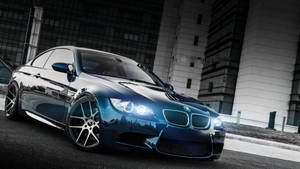 Neon Blue Bmw Car Wallpaper