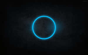 Neon Blue Circle Wallpaper