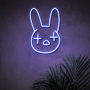 Neon Bunny Wall Art Wallpaper