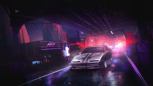 Neon Car Tunnel Wallpaper