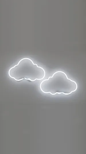 Neon Clouds Wall Art Wallpaper