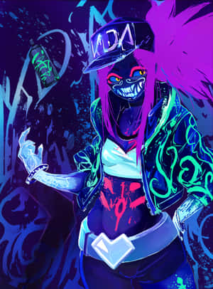 Neon Colors Gothic Art Wallpaper