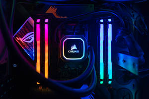 Neon Corsair System Wallpaper