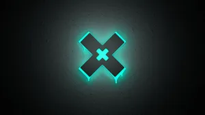 Neon Cross Sign Wall Art Wallpaper