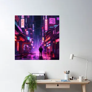 Neon Cyberpunk Alleyway.jpg Wallpaper