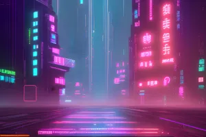 Neon Cyberpunk Cityscape Wallpaper