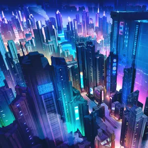 Neon Cyberpunk Cityscape.jpg Wallpaper