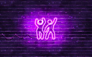 Neon Dance Celebration Wall Art Wallpaper