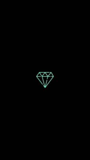 Neon Diamond Black Background Wallpaper