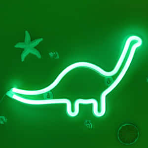 Neon Dinosaur Wall Art Wallpaper