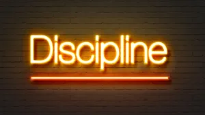 Neon Discipline Sign Wallpaper