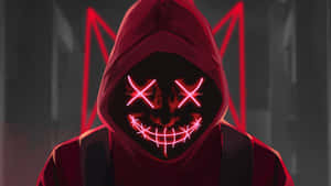 Neon Face Red Pfp Wallpaper