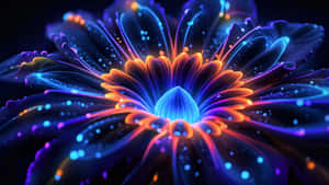 Neon Floral Explosion Wallpaper