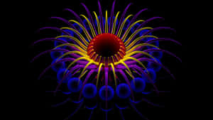 Neon_ Flower_ Abstract_ Art Wallpaper