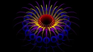 Neon_ Flower_ Abstract_ Art Wallpaper