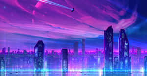 Neon Future Cityscape Wallpaper
