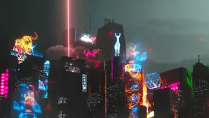 Neon Future Cityscape Wallpaper