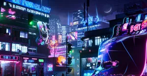 Neon Future Cityscape Wallpaper