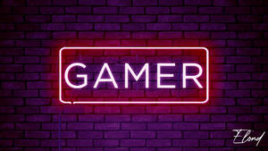 Neon Gamer Sign Wallpaper