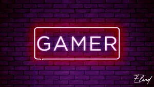 Neon Gamer Sign Wallpaper